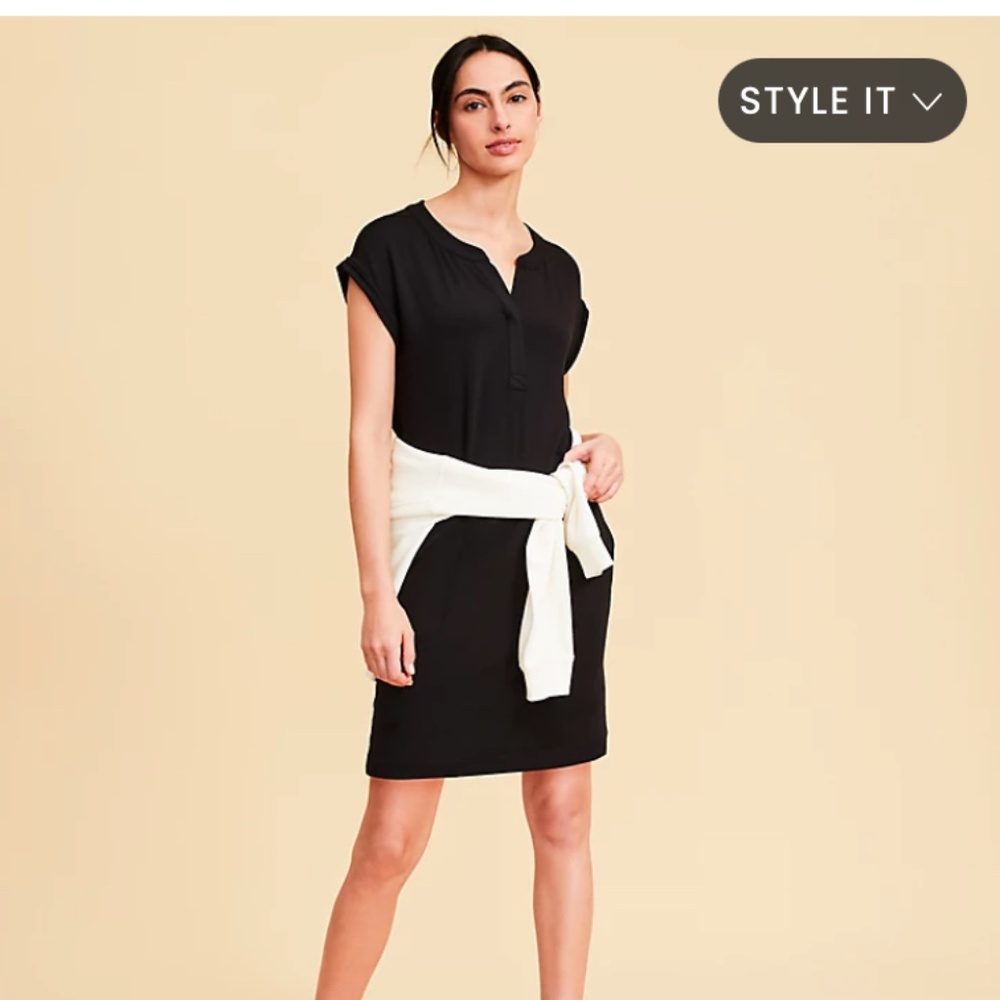 Lou & Grey LOFT black t shirt shift dress